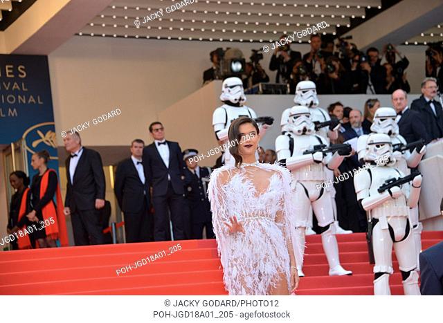 Sara Sampaio Arriving on the red carpet for the film 'Solo: A Star Wars Story' 71st Cannes Film Festival May 15, 2018 Photo Jacky Godard