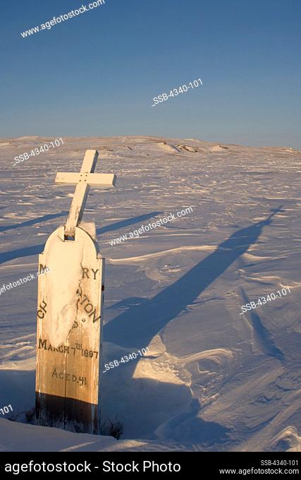 Headstone in an Arctic Graveyard