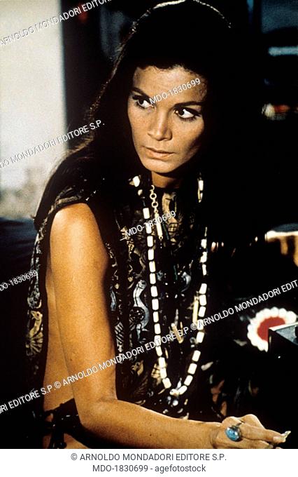 Brazilian actress Florinda Bolkan (Florinda Soares Bulcao) acting in the film Investigation of a Citizen Above Suspicion. 1970