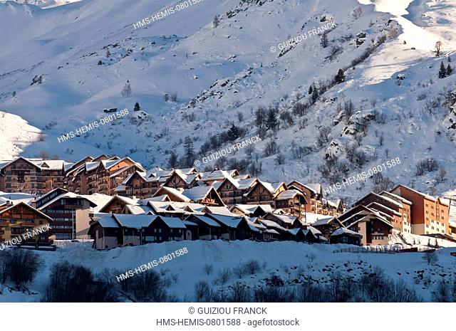 France, Savoie , Maurienne valley, Valmeinier, ski resort (1800 m)