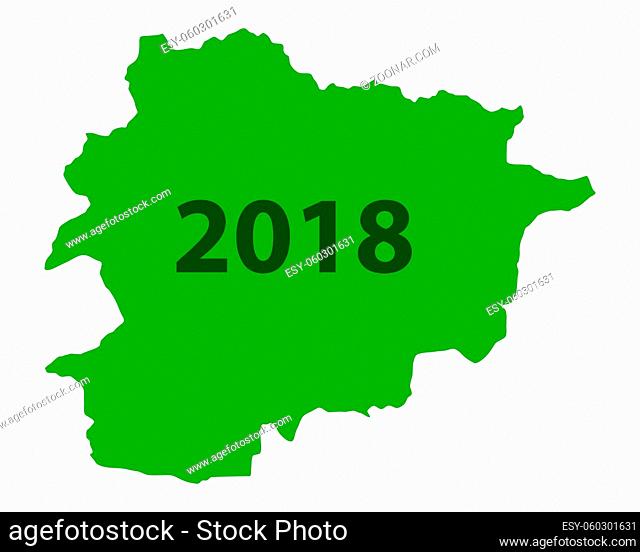 Karte von Andorra 2018 - Map of Andorra 2018