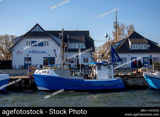 Fishing boats, Vitte, Hiddensee Island, Mecklenburg-Western Pomerania, Germany
