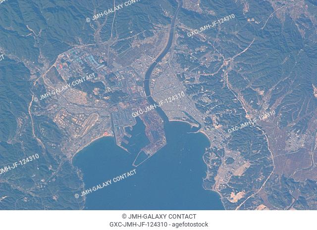 Pohang, South Korea is featured in this image photographed by an Expedition 20 crew member on the International Space Station