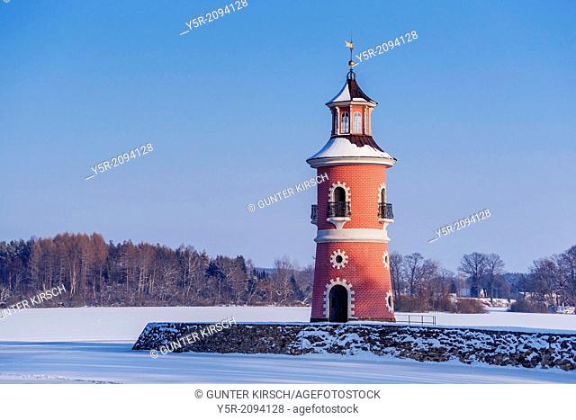 The lighthouse in Moritzburg is the only inland lighthouse in Saxony. It was built in the late 18th century as part of a backdrop for trailing naval battles