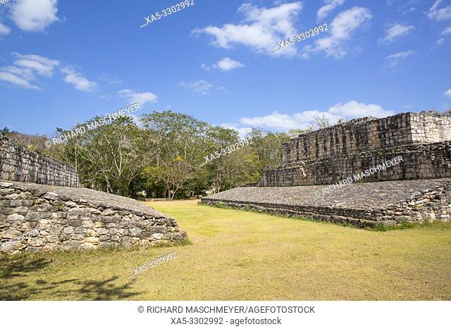 Ballcourt, Ek Balam, Yucatec-Mayan Archaeological Site, Yucatan, Mexico