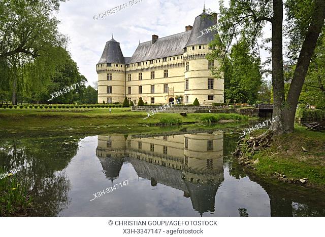 Chateau de l'Islette (XVIe, Renaissance francaise) situé au bord de l'Indre a Azay-le-Rideau, departement Indre-et-Loire, region Centre-Val de Loire, France