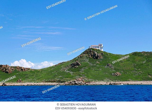 Holidays in southern Corsica..Discovery of the Sanguinaires Islands, next to the city of Ajaccio