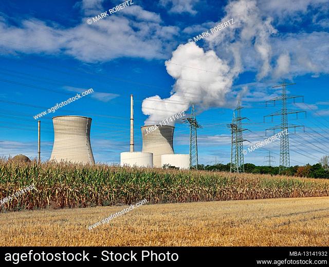 Gundremmingen nuclear power plant, Gundremmingen, Offingen, Günzburg district, Swabia (Bavaria), Free State of Bavaria, Germany