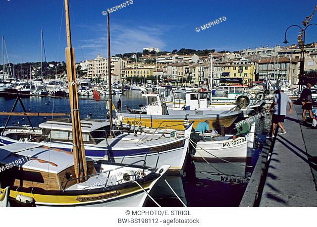 fishing boats in the harbour of Cassis, France, Provence