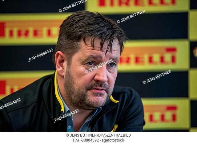 Pirelli motorsports CEO Paul Hembery , photographed during the testing before the new season of the Formula One at the Circuit de Catalunya race treak near...