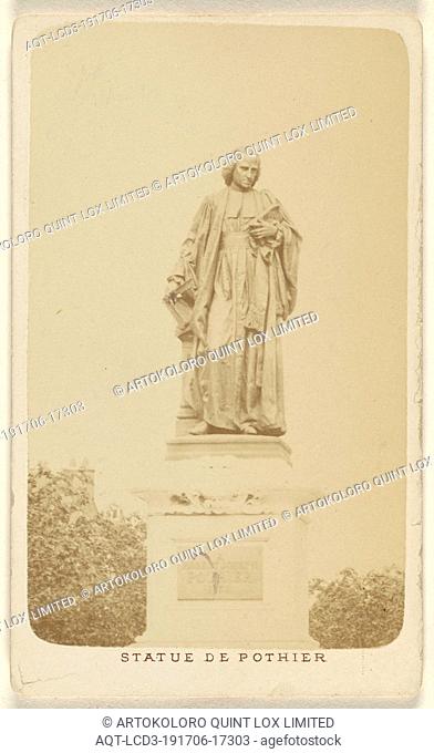 Statue de Pothier, Richou (French, active Orléans, France 1850s - 1860s), about 1866, Albumen silver print