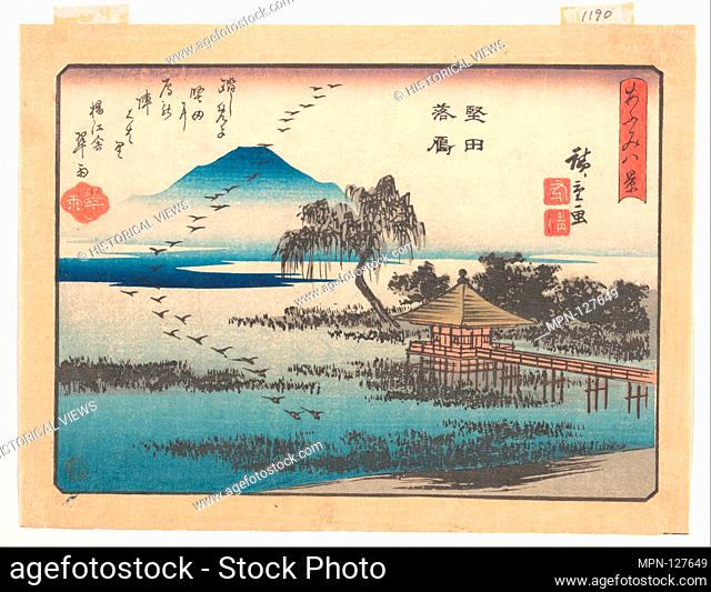 è¿‘æ±Ÿå…«æ™¯ã€€å …ç”°è½é›/Returning Geese at Katata. Artist: Utagawa Hiroshige (Japanese, Tokyo (Edo) 1797-1858 Tokyo (Edo)); Period: Edo period (1615-1868);...