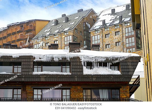Pas de la Casa ski village of Andorra in Grandvalira sector