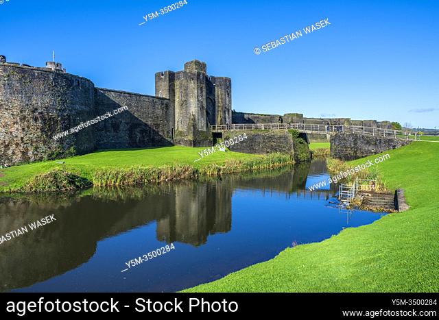 Caerphilly Castle, Wales, United Kingdom, Europe