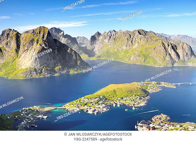 Lofoten Islands, village of Reine in Moskenes, Norway