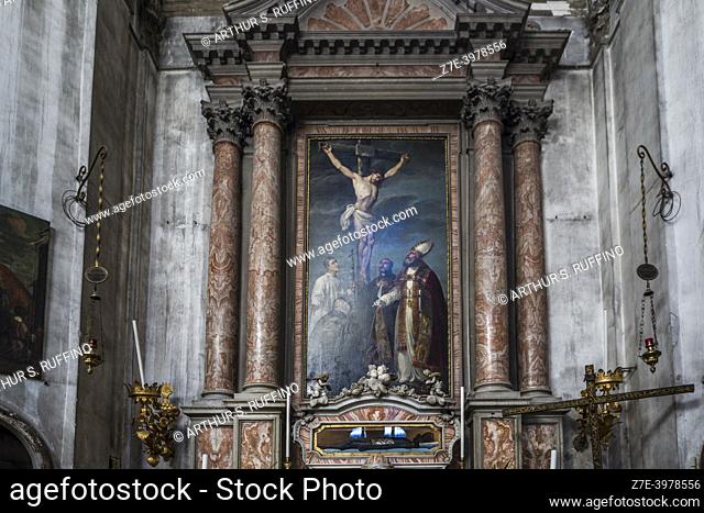 Side altar in interior of Church of Saints Jeremiah and Lucy (Chiesa dei Santi Geremia e Lucia), St. Jeremiah Square (Campo San Geremia)