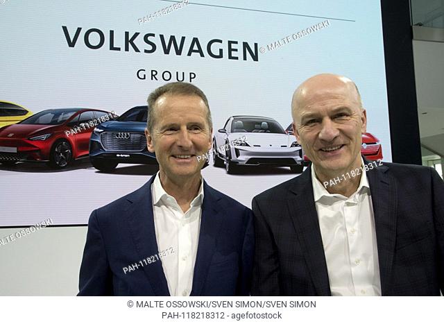 Herbert DIESS, Management Chairman, CEO, and Frank WITTER, Finance & Controlling, CFO, CFO, Annual Press Conference of Volkswagen AG