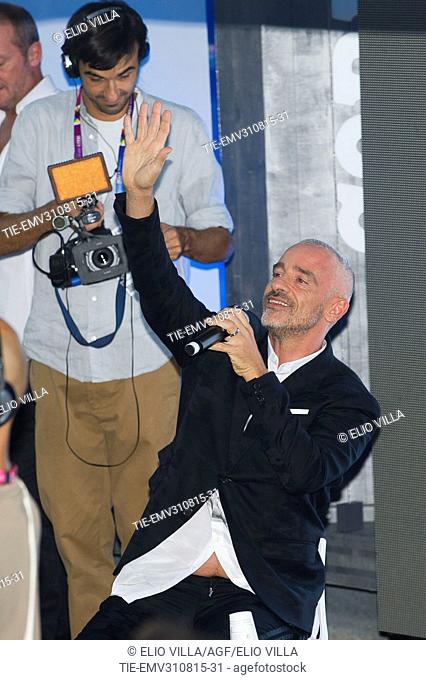Eros Ramazzotti greets the fans at Milan Expo 2015, Milan, ITALY-28-08-2015