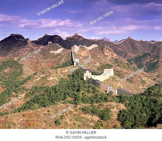 Jinshanling section, the Great Wall of China, UNESCO World Heritage Site, near Beijing, China, Asia