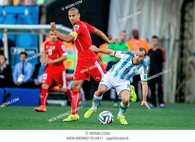 2014 FIFA World Cup - Round 16 - Argentina vs. Switzerland match held at Arena Corinthians. Argentina went on to defeat Switzerland, 1 - 0