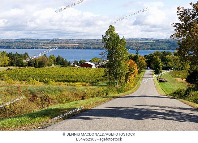 View of Finger Lakes Region New York Winery Seneca Lake