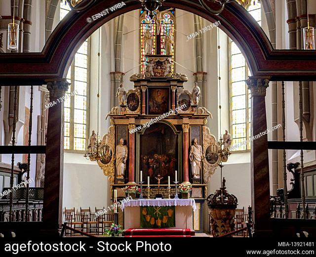 Quakenbrück, parish church St. Sylvester, inside, Osnabrücker Land, Lower Saxony, Germany