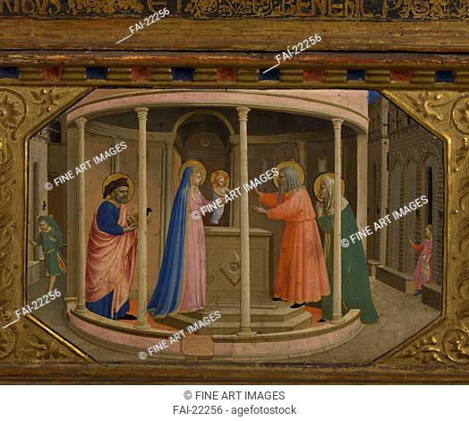 The Presentation in the Temple (The Annunciation retable with 5 Predella scenes). Angelico, Fra Giovanni, da Fiesole (ca. 1400-1455). Tempera on panel