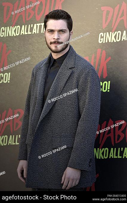 Alessio Lapice attends the ""Diabolik - Ginko All'Attacco"" photocall at Cinema Barberini in Rome, (Italy). November 11th, 2022. - Rome/Italien