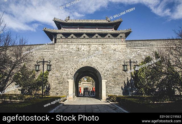 City Wall Gate, Qufu, Shandong Pronvice, China, Entrance to Confucius Temple, Qufu is one fo the few cities in China that has a City Wall