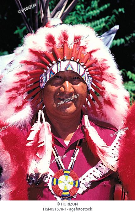 Travel, United States of America, Native American, Portrait of Chief