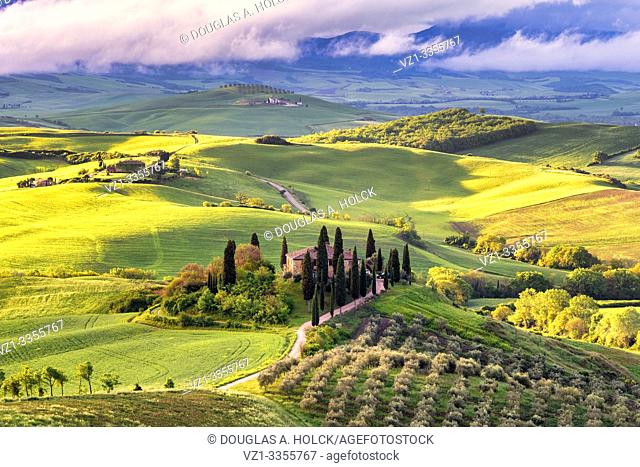 A Break in the Clouds at Podere Belvedere Val d'Orcia Tuscany Italy World Location