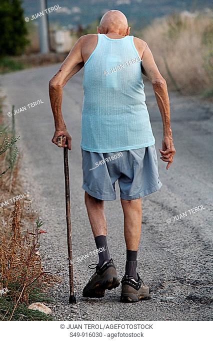old man walking