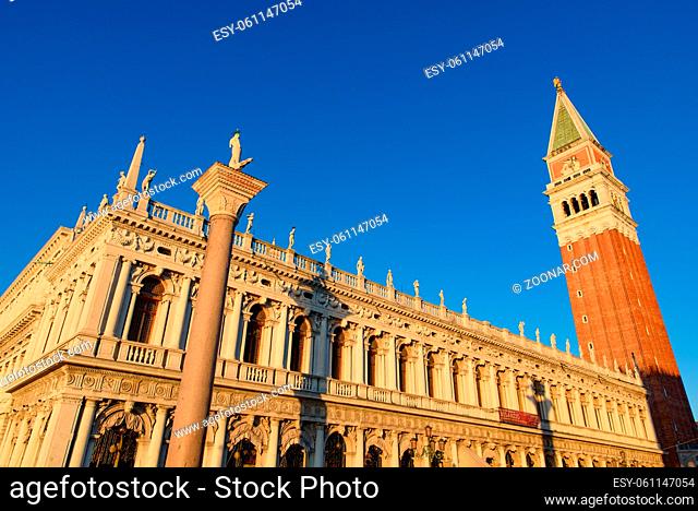 St Mark's Square (Piazza San Marco) at sunrise time, Venice, Italy