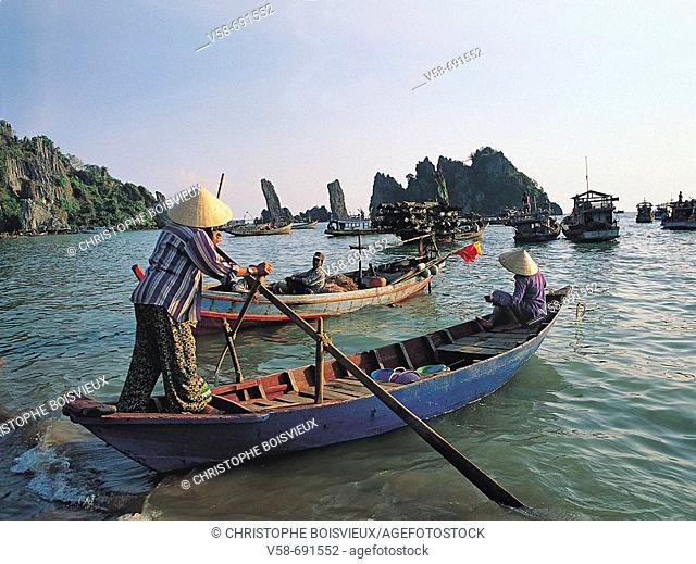 Fishing boats, hon chong peninsula, gulf of siam, Vietnam