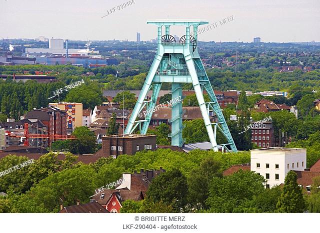 View from the Bismarck tower at the Gernan Mining Museum in Bochum, Ruhrgebiet, North Rhine-Westphalia, Germany, Europe