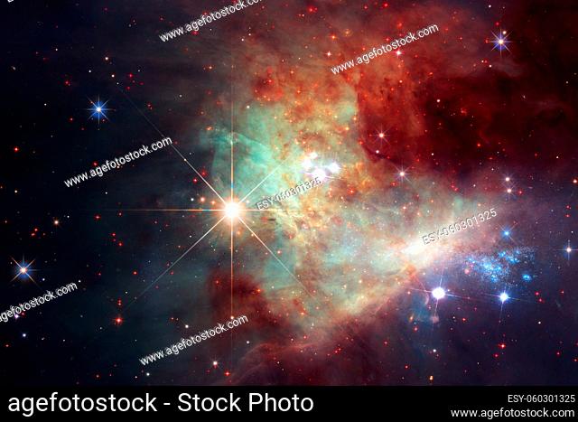 Space background with star field. Science fiction wallpaper. Elements of this image furnished by NASA