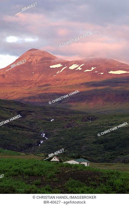The mountain range Hvallfell Iceland