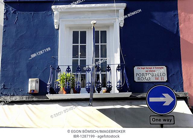 House front, Portobello Road, London, England, United Kingdom, Europe