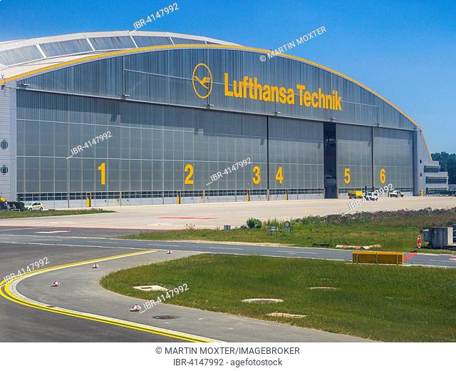 Lufthansa hangar at Frankfurt Airport, Frankfurt am Main, Hesse, Germany