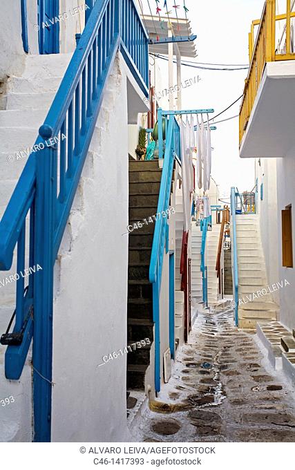 Quarter of Alefkandra, Little Venice, Mykonos, Cyclades Islands, Greece