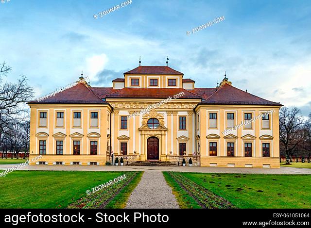 Lustheim Palace in a grand baroque park in the village of Oberschleissheim, a suburb of Munich, Bavaria, Germany