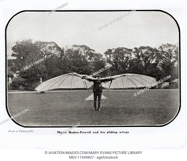 Major Bfs Baden Powell and His Flying Wing Ornithopter in the Mid to Late 1890S