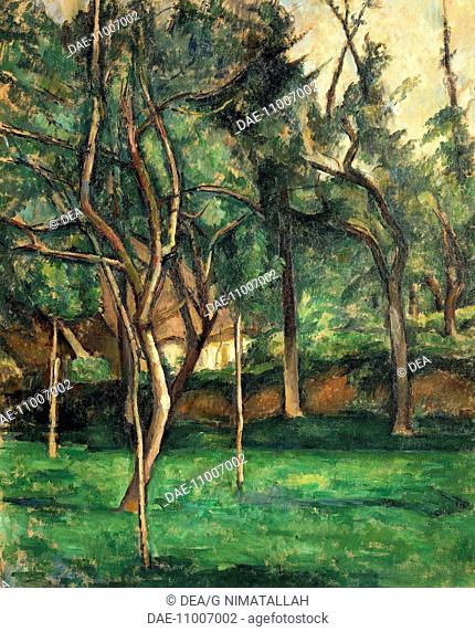 The orchard, 1885-1886, by Paul Cezanne (1839-1906), oil on canvas.  Lugano-Castagnola, Villa Favorita