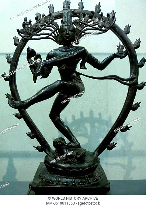 Shiva Nataraja, Lord of the Dance (900-50). Copper Alloy. Southern India. Late Pallava/early Chola period. Shiva holds the drum
