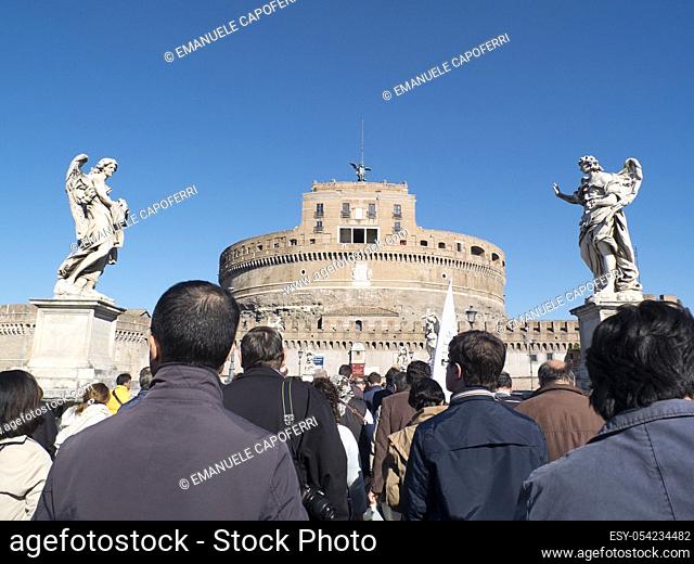 Summorum Pontificum pilgrimage, Castel Sant'Angelo, Rome, Italy