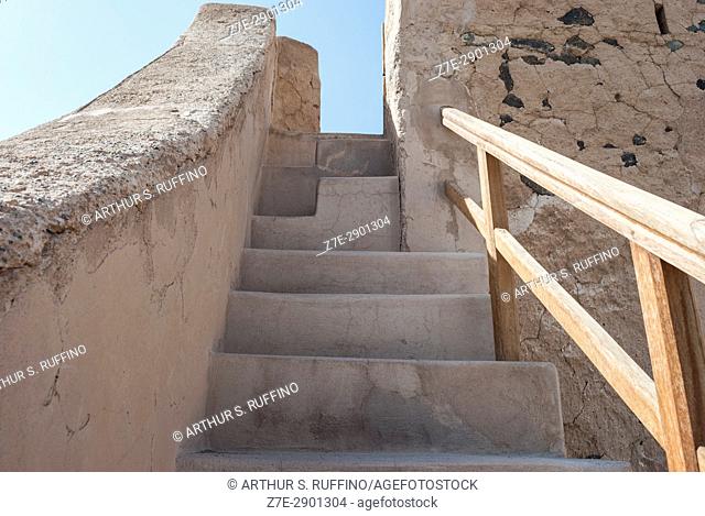Staircase to parapet. Jabrin (Jabreen) Castle, Jabrin, Ad Dakhiliyah Governorate, Oman