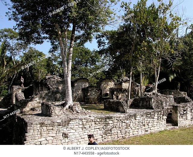 Mayan ruins of Kohunlich (Pre classic & Early Classic, 100 - 600 A.D.). Quintana Roo, Mexico