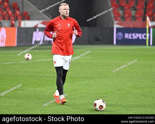 Mick Van Buren attends the training session of SK Slavia Praha prior to the UEFA Europa League, 6th round, Group G, match SK Slavia Praha vs Servette FC...