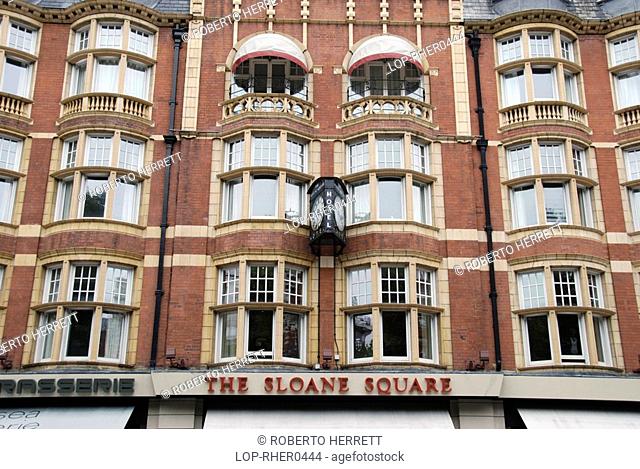 England, London, Chelsea, The front exterior of Sloane Square Hotel in Chelsea