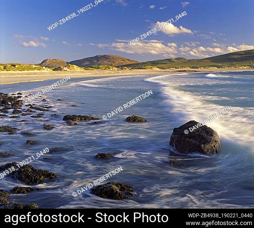 Scotland, Western Isles, Isle of Vatersay. The beach at Bagh Siar